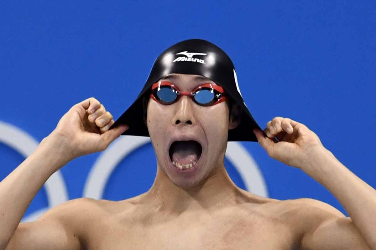 Japan's Kosuke Hagino prepares to compete in the Men's 200m Freestyle Semifinal during the swimming event at the Rio 2016 Olympic Games at the Olympic Aquatics Stadium in Rio de Janeiro on August 7, 2016. / Japan's Kosuke Hagino prepares to compete in the Men's 200m Freestyle Semifinal during the swimming event at the Rio 2016 Olympic Games at the Olympic Aquatics Stadium in Rio de Janeiro on August 7, 2016. /