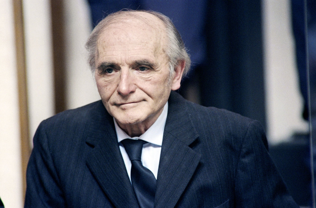 Former SS officer Klaus Barbie, the Butcher of Lyon, expelled by Bolivia, waits in courthouse in Lyon on May 11, 1987 on the first day of his trial on charges of crimes against humanity. He was sentenced to life imprisonment for deporting 844 members of R