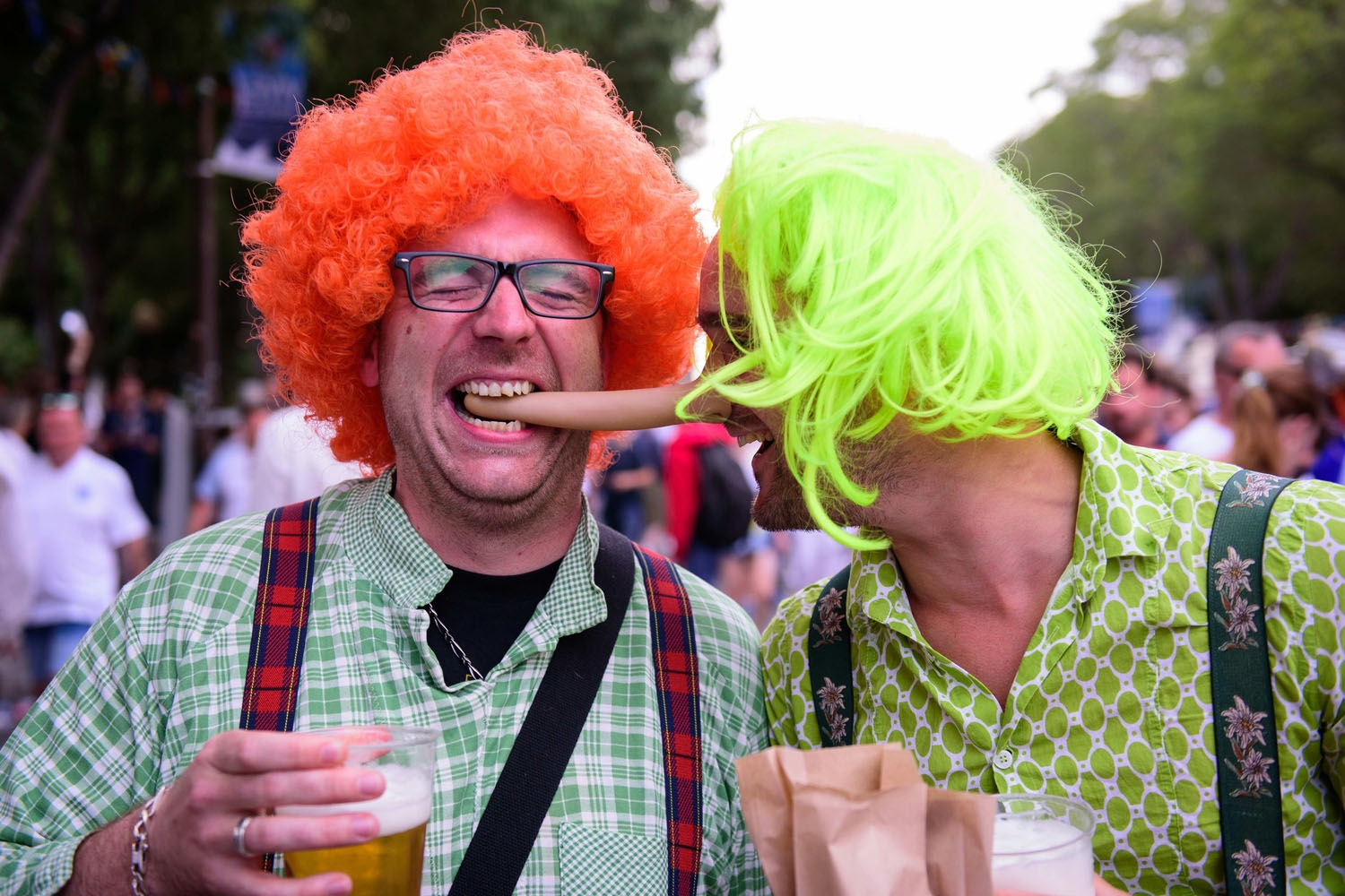 Costumed fans arrive at the Stade Velodrome in Marseille, on 11 June 2016, ahead of England's match against Russia of the Euro 2016 football tournament