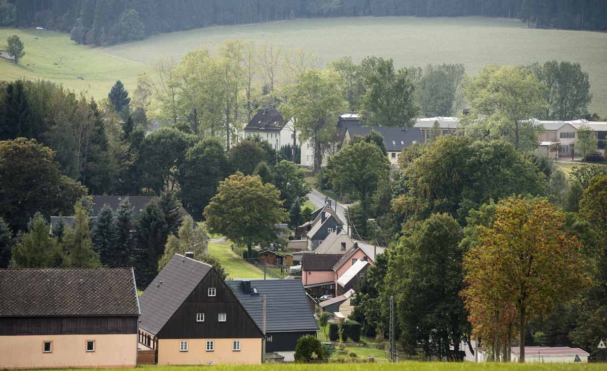 A general view of the eastern town of Clausnitz taken on September 28, 2016. A general view of the eastern town of Clausnitz taken on September 28, 2016.