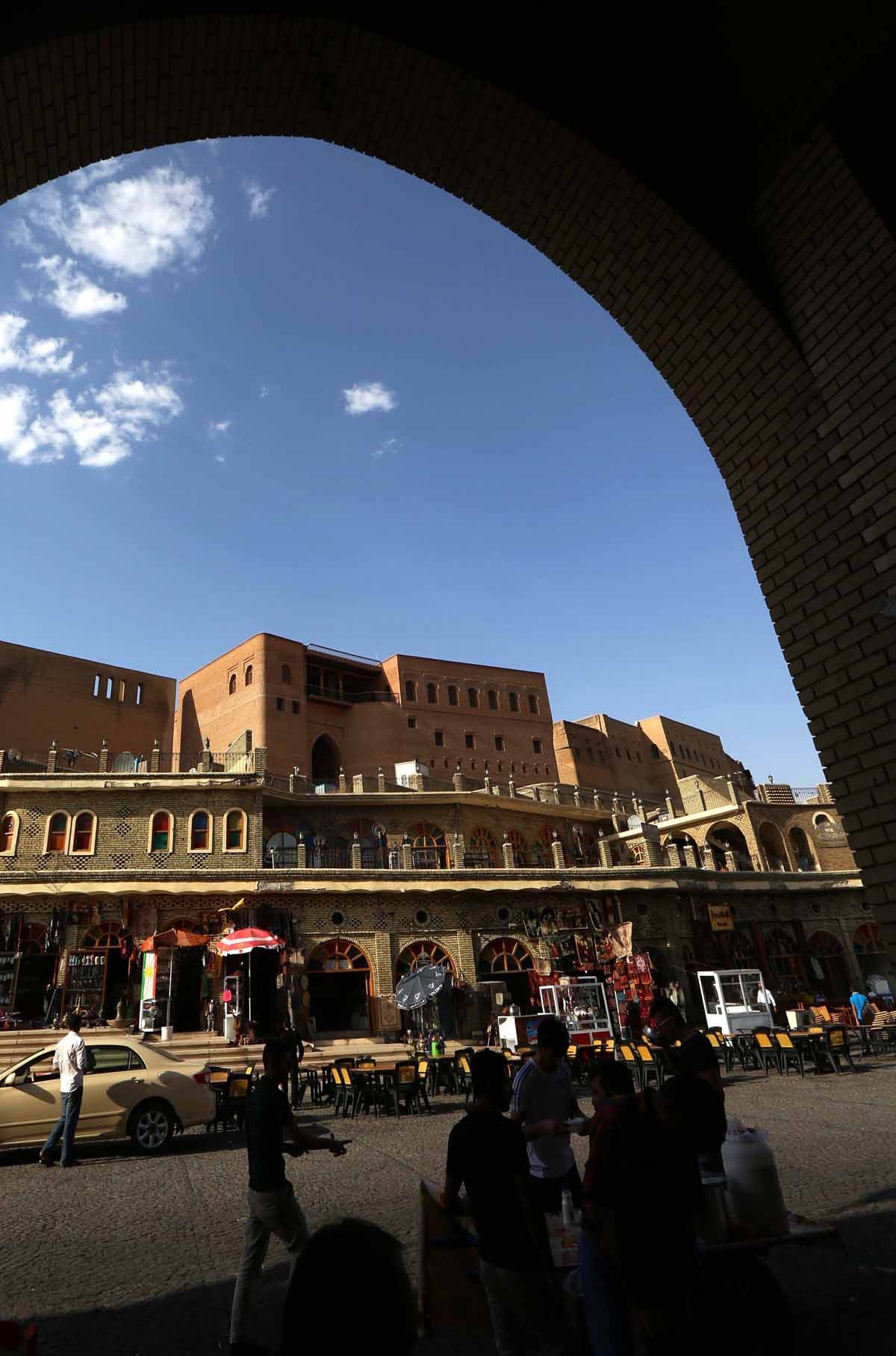 A picture taken on August 20, 2015, shows the Arbil Citadel in the capital of the autonomous Kurdish region of northern Iraq. A picture taken on August 20, 2015, shows the Arbil Citadel in the capital of the autonomous Kurdish region of northern Iraq.