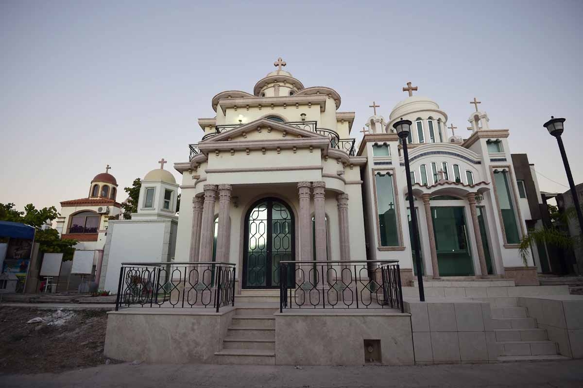 View of elaborate tombs in the Jardines del Humaya cemetery in Culiacan, Sinaloa state in northwest Mexico, on December 7, 2016.