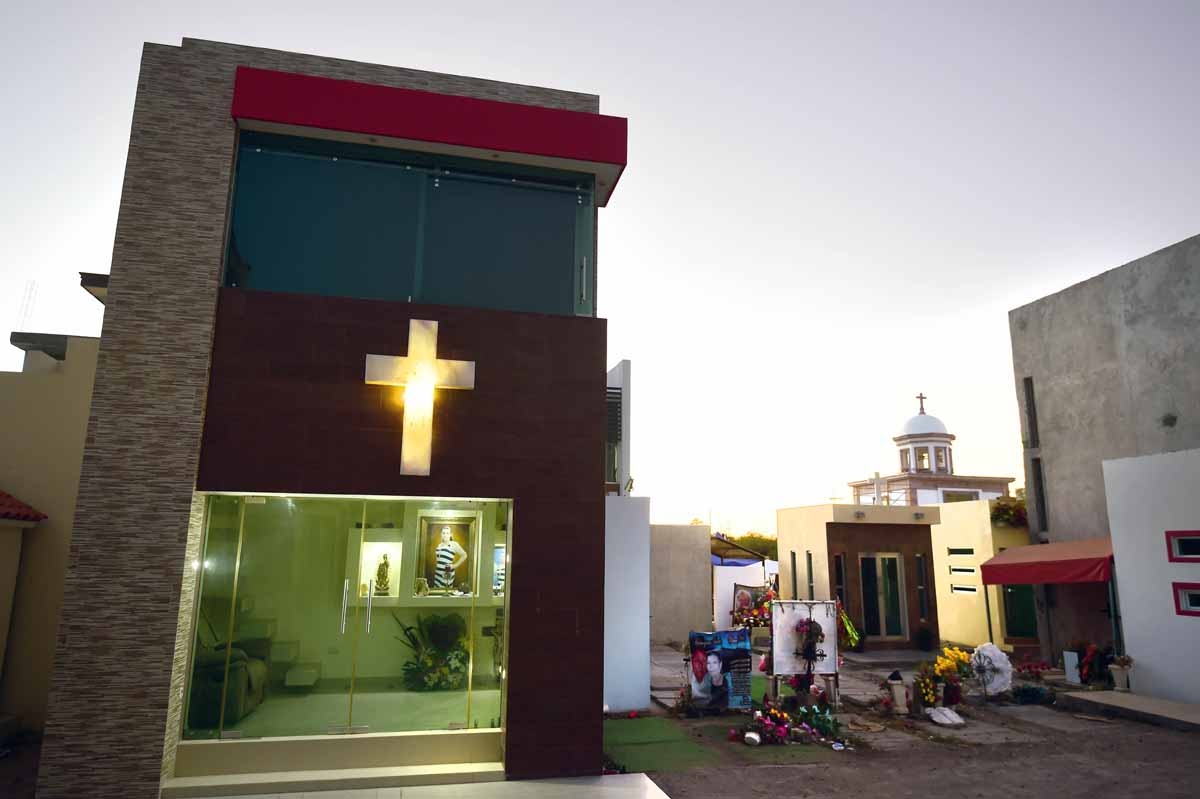 View of elaborate tombs in the Jardines del Humaya cemetery in Culiacan, Sinaloa state in northwest Mexico, on December 7, 2016.