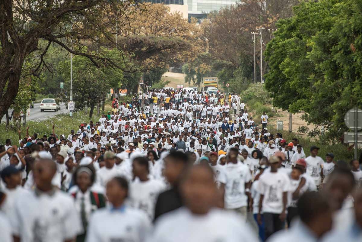Thousands of Congress of South Africa Students (COSAS) students demonstrate in support of the Fees Must Fall movement in Sandton on September 30, 2016. Thousands of Congress of South Africa Students (COSAS) students demonstrate in support of the Fees Must Fall movement in Sandton on September 30, 2016.