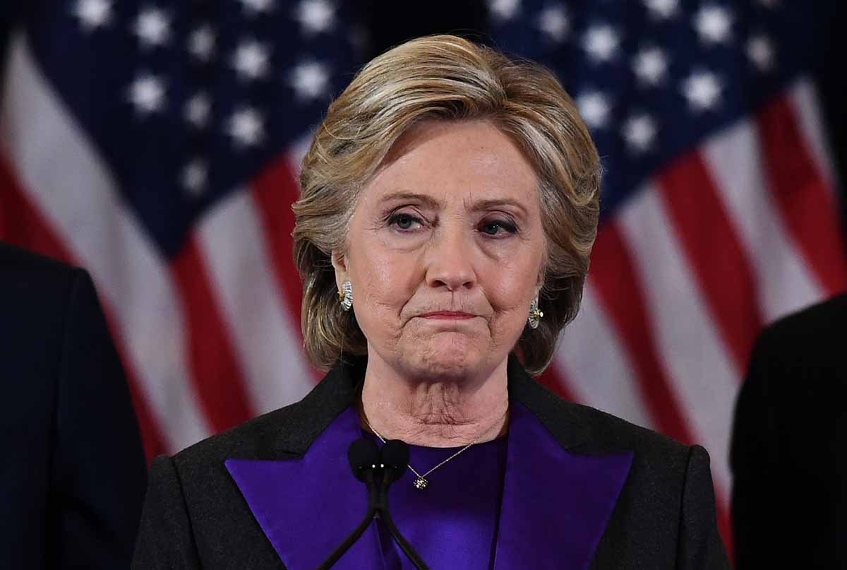US Democratic presidential candidate Hillary Clinton makes a concession speech after being defeated by Republican president-elect Donald Trump in New York on November 9, 2016. US Democratic presidential candidate Hillary Clinton makes a concession speech after being defeated by Republican president-elect Donald Trump in New York on November 9, 2016.