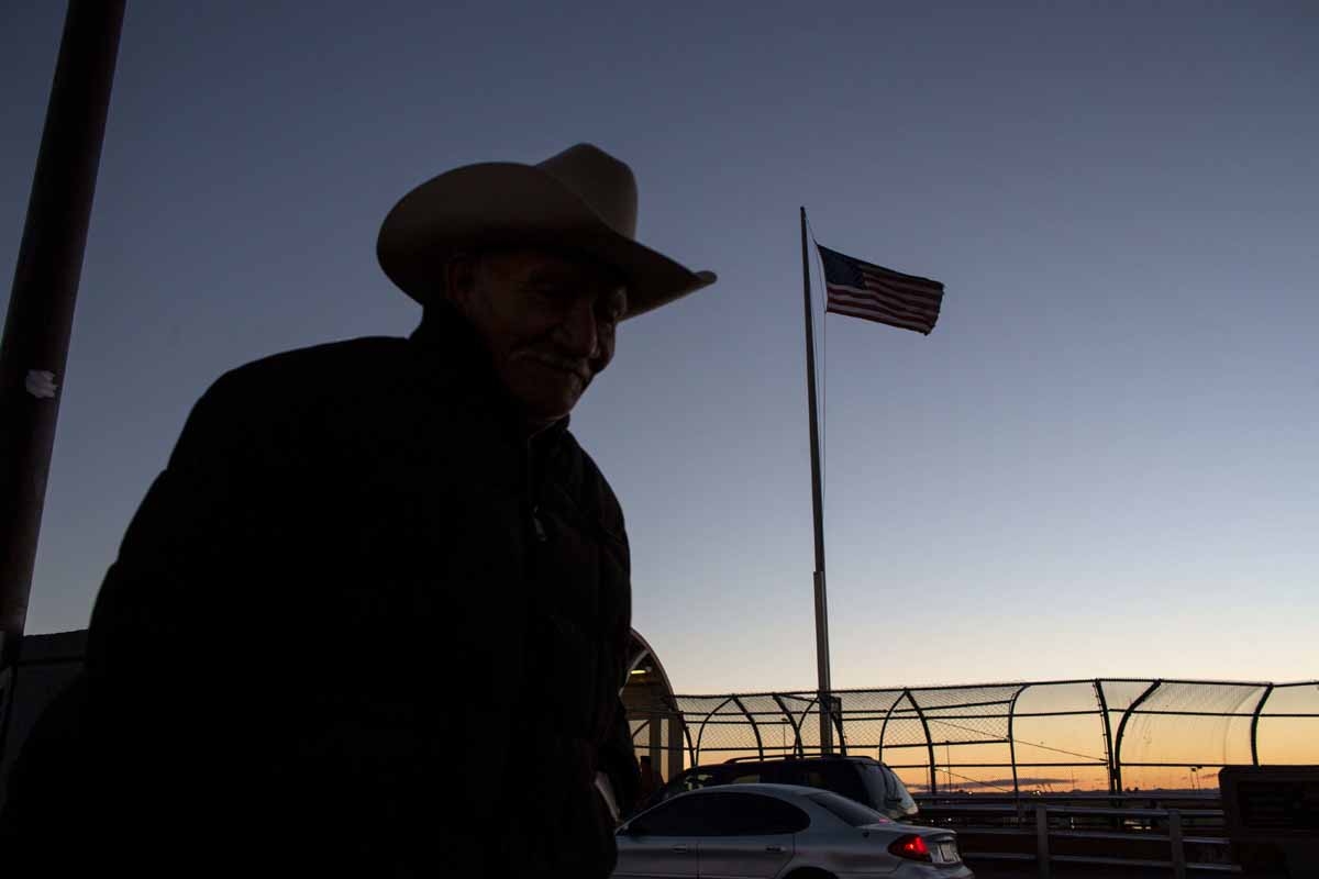 A man walks to Mexico at El Paso del Norte International Bridge on the US/Mexico border in Ciudad Juarez, on February 20, 2017, in northwestern Mexico.