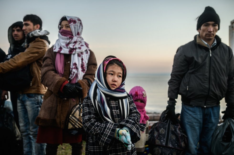 Refugees from Syria and Afghanistan. January 27, 2016. Refugees from Syria and Afghanistan. January 27, 2016.