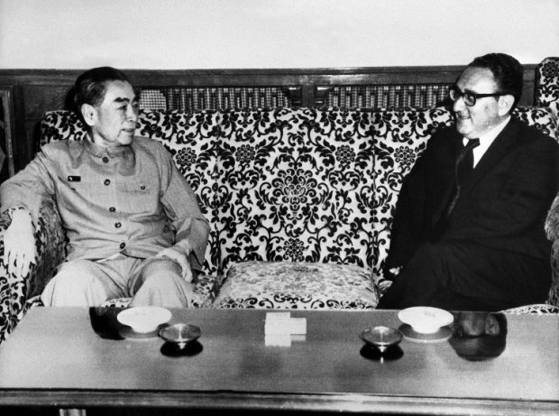 US Special envoy Henry Kissinger meets with China's Prime Minister Zhou Enlai, July 1971 in Beijing. US Special envoy Henry Kissinger meets with China's Prime Minister Zhou Enlai, July 1971 in Beijing.