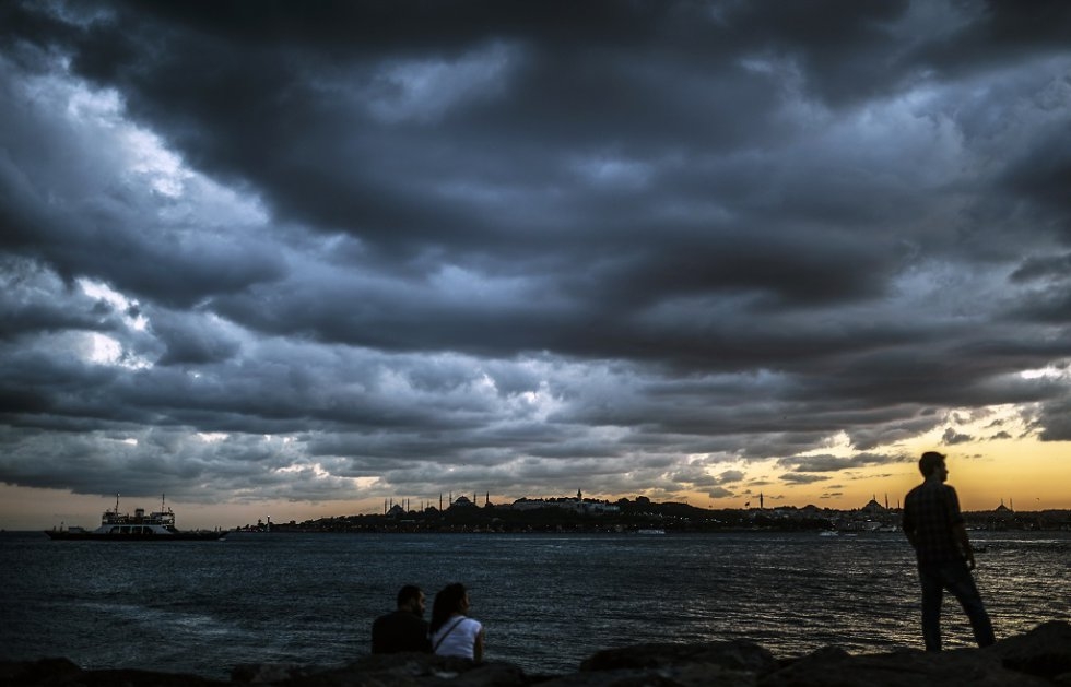 Storm clouds gather over Istanbul, August, 2014. Storm clouds gather over Istanbul, August, 2014.