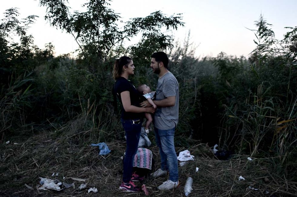 Crossing from Serbia to Hungary. September 1, 2015. Crossing from Serbia to Hungary. September 1, 2015.