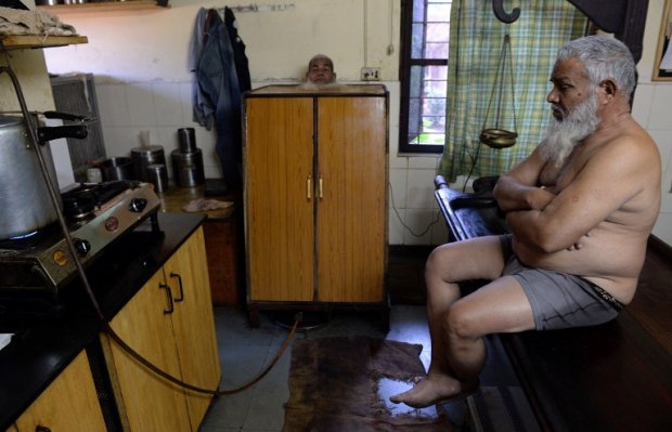 Bhopal disaster survivors Akbar Khan and Mushtaq Ahmed receive Ayurvedic treatment Bhopal disaster survivors Akbar Khan and Mushtaq Ahmed receive Ayurvedic treatment