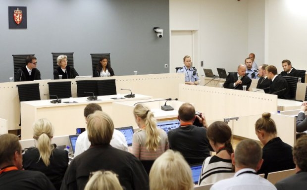 The trial of Anders Behring Breivik in Oslo City Court in August 2012 The trial of Anders Behring Breivik in Oslo City Court in August 2012