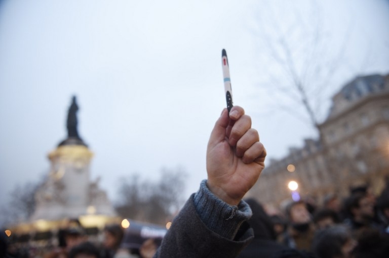 A Paris rally in support of victims of the attack on Charlie Hebdo on January 7, 2015 A Paris rally in support of victims of the attack on Charlie Hebdo on January 7, 2015