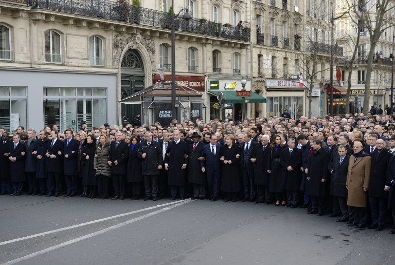 World leaders join a unity march in Paris on January 11, 2015 World leaders join a unity march in Paris on January 11, 2015