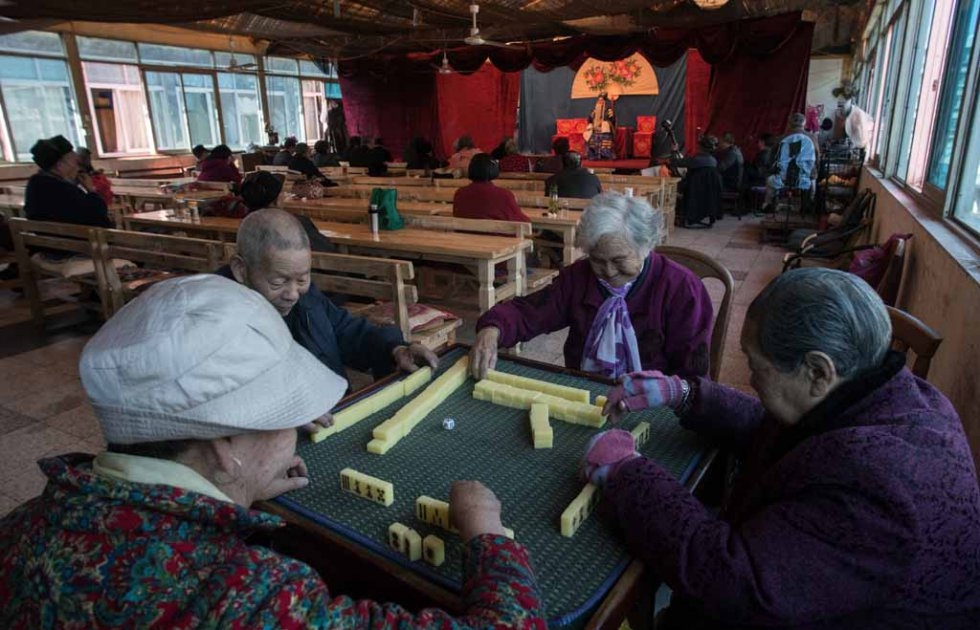 "The show must go on. And so must the mahjong. "The show must go on. And so must the mahjong.