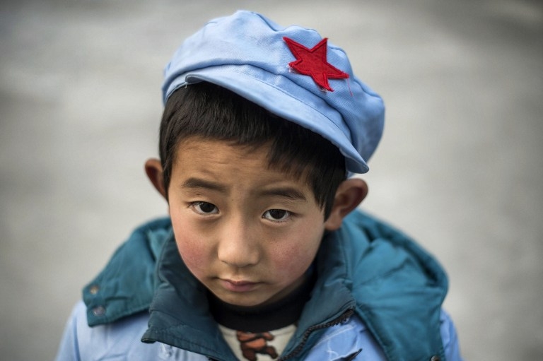 A pupil at the Beichuan Red Army school on January 21, 2015 A pupil at the Beichuan Red Army school on January 21, 2015