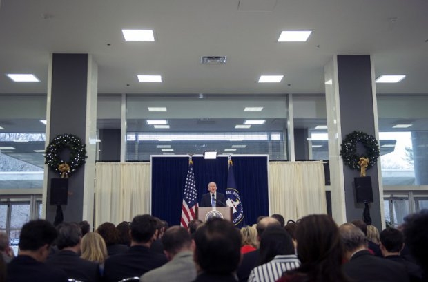 Central Intelligence Agency Director John Brennan at a press conference at CIA headquarters on December 11, 2014 Central Intelligence Agency Director John Brennan at a press conference at CIA headquarters on December 11, 2014