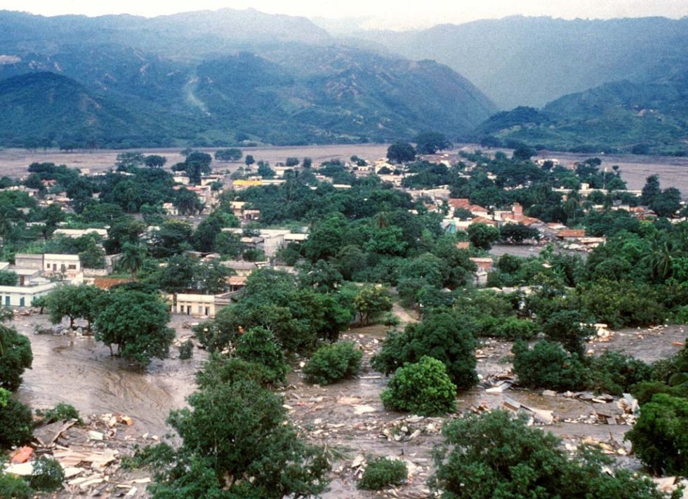 The town of Armero after being enfulged by landslides, November 18, 1985. The town of Armero after being enfulged by landslides, November 18, 1985.