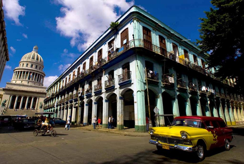 A Ford Fairlane 57 passes near the Capitol in Havana in February, 2008. A Ford Fairlane 57 passes near the Capitol in Havana in February, 2008.