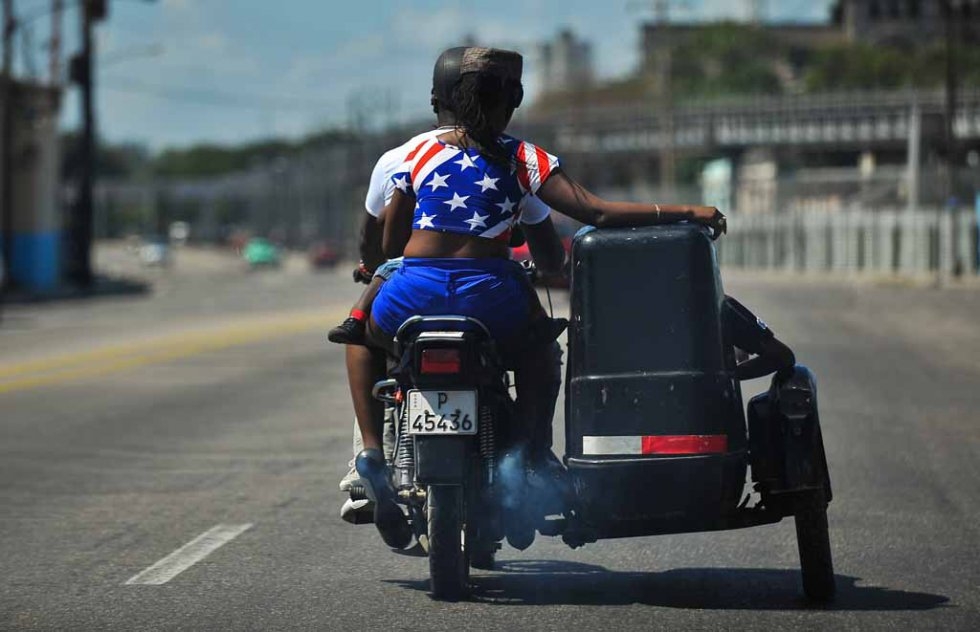The Stars and Stripes in Havana ahead of Obama Visit. March, 2016. The Stars and Stripes in Havana ahead of Obama Visit. March, 2016.