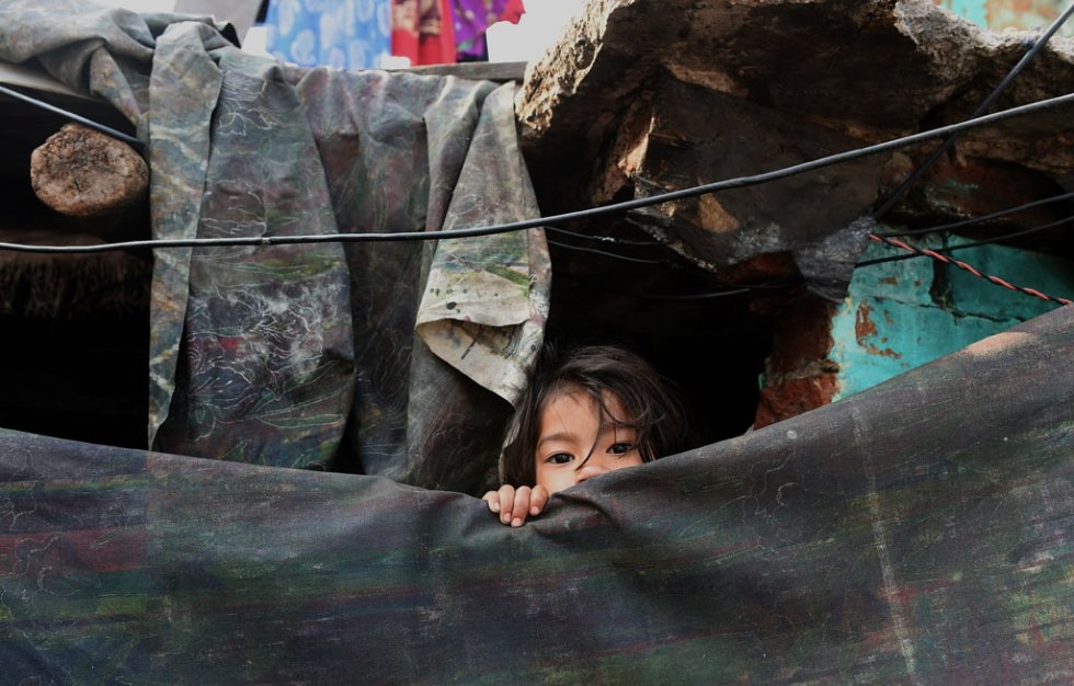 A slum in New Delhi on March 18, 2015 A slum in New Delhi on March 18, 2015