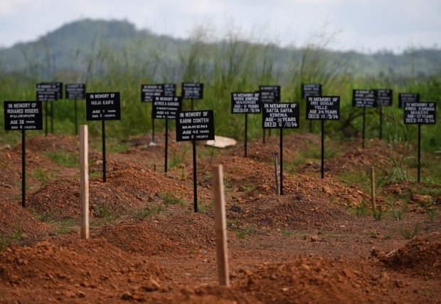 The cementery at the Kenema ebola treatment center The cementery at the Kenema ebola treatment center