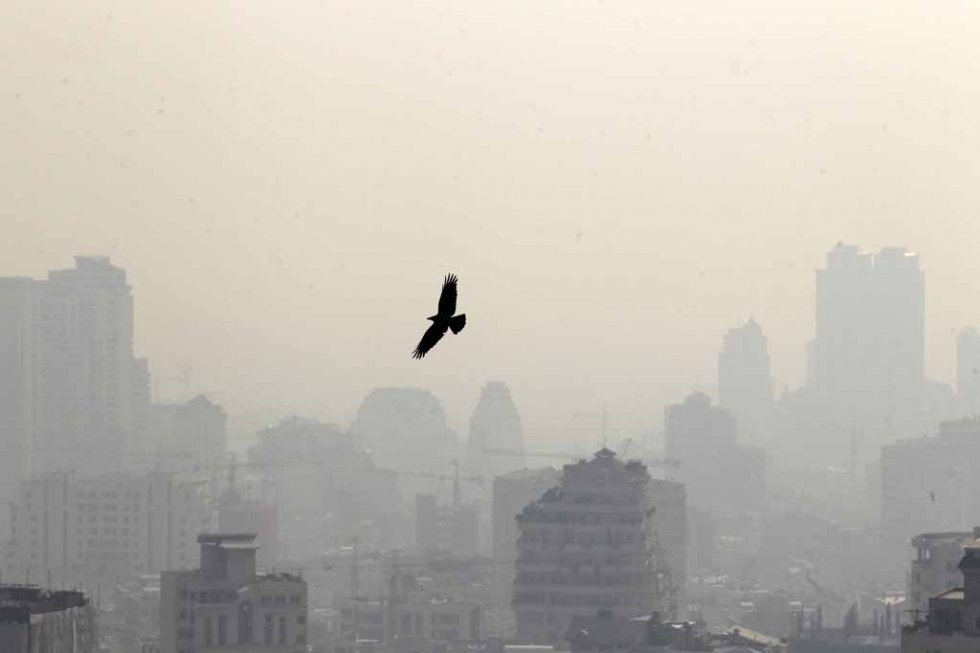 The polluted skyline of Tehran. January, 2013. The polluted skyline of Tehran. January, 2013.