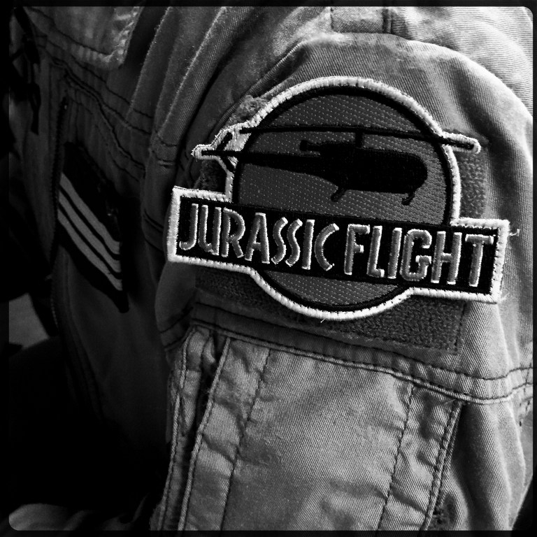 A French navy helicopter pilot flashes an arm patch onboard the Charles de Gaulle on February 26, 2015 A French navy helicopter pilot flashes an arm patch onboard the Charles de Gaulle on February 26, 2015