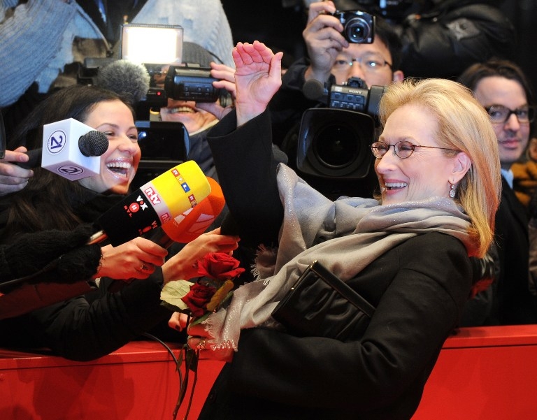 Meryl Streep is interviewed before the premiere of 'The Iron Lady' at the Berlinale on February 14, 2012 Meryl Streep is interviewed before the premiere of 'The Iron Lady' at the Berlinale on February 14, 2012