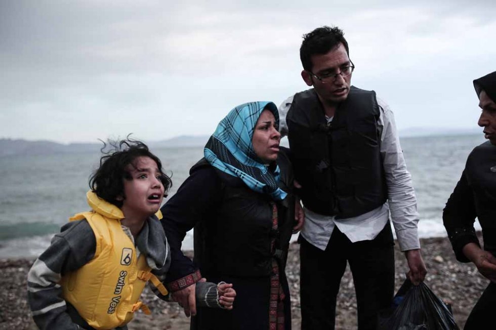 Migrants arrive on Kos. May, 2015. Migrants arrive on Kos. May, 2015.