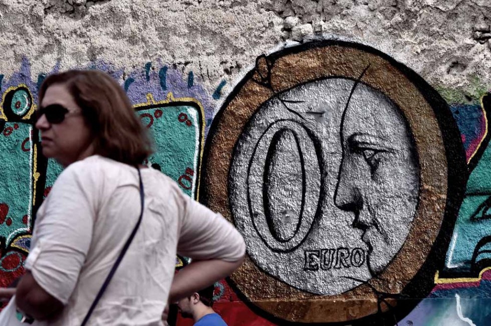 Graffiti in central Athens on June 27, 2015 Graffiti in central Athens on June 27, 2015
