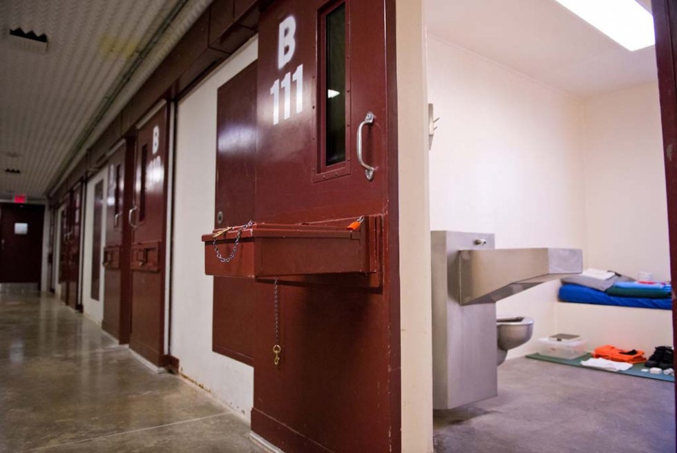 Corridor and cell in Guantanamo. April, 2014. Photo made during an escorted visit and approved by the US military. Corridor and cell in Guantanamo. April, 2014. Photo made during an escorted visit and approved by the US military.