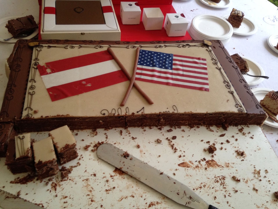 Celebrating the fourth of July far from home, at the US ambassador's residence in Vienna Celebrating the fourth of July far from home, at the US ambassador's residence in Vienna