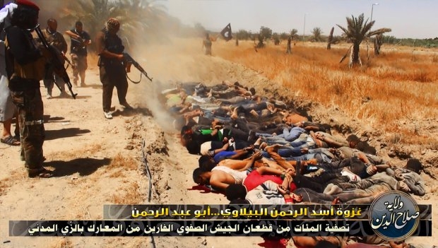 The image as it was disseminated by the jihadists online, before reframing. The image as it was disseminated by the jihadists online, before reframing.
