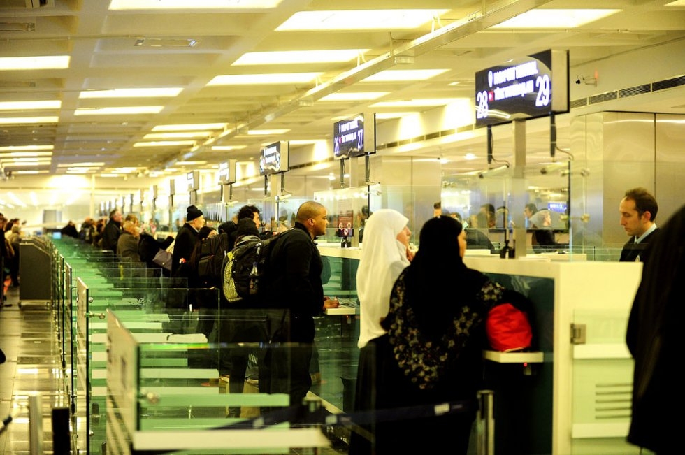 Passport control at Istanbul's Ataturk airport, January, 2015. Passport control at Istanbul's Ataturk airport, January, 2015.