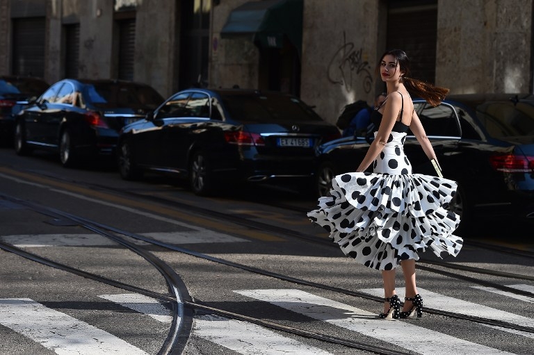 Before the Dolce & Gabbana show at Milan Fashion Week on March 1, 2015 Before the Dolce & Gabbana show at Milan Fashion Week on March 1, 2015