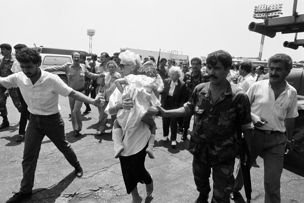 Nineteen American passengers are released in Beirut on June 14, 1985. Nineteen American passengers are released in Beirut on June 14, 1985.