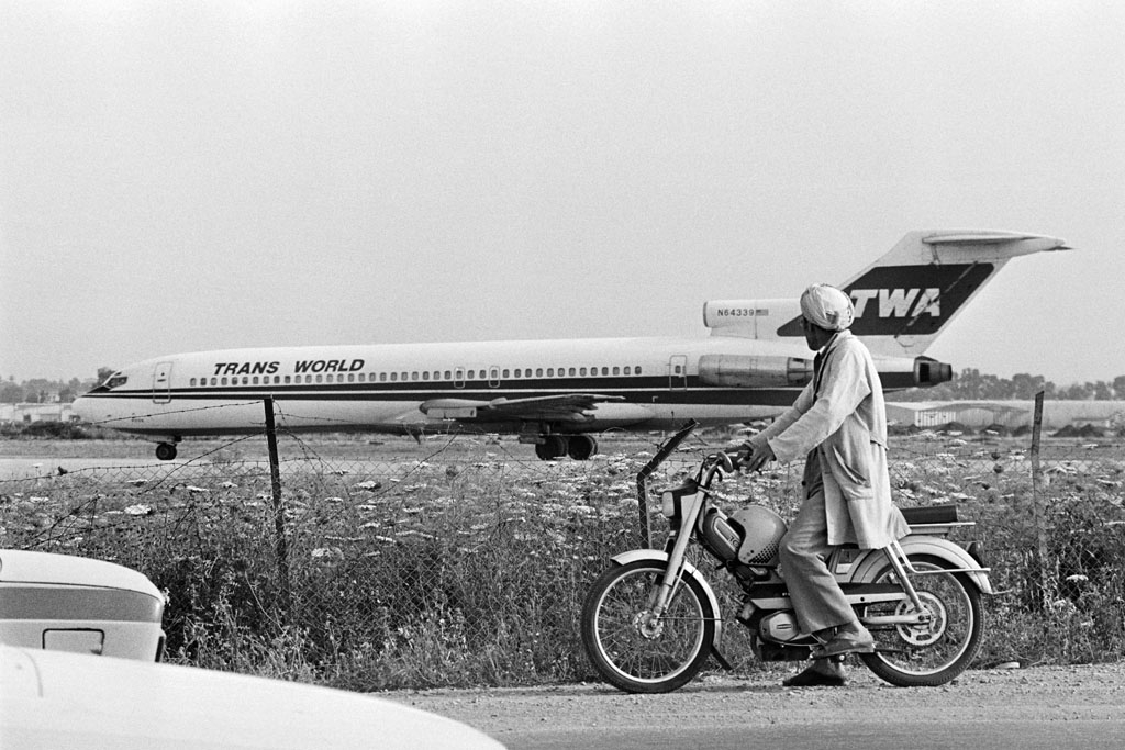 The hijacked TWA Boeing, at Algiers airport on June 15, 1985 The hijacked TWA Boeing, at Algiers airport on June 15, 1985