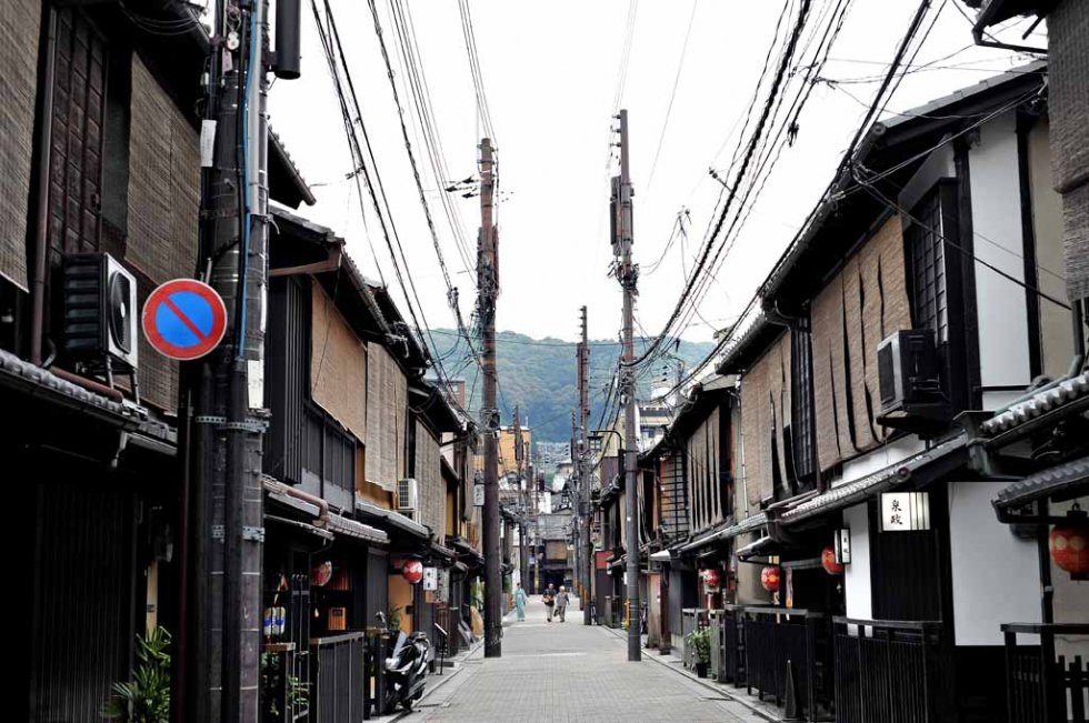 Kyoto's geisha district Gion. June, 2008. Kyoto's geisha district Gion. June, 2008.