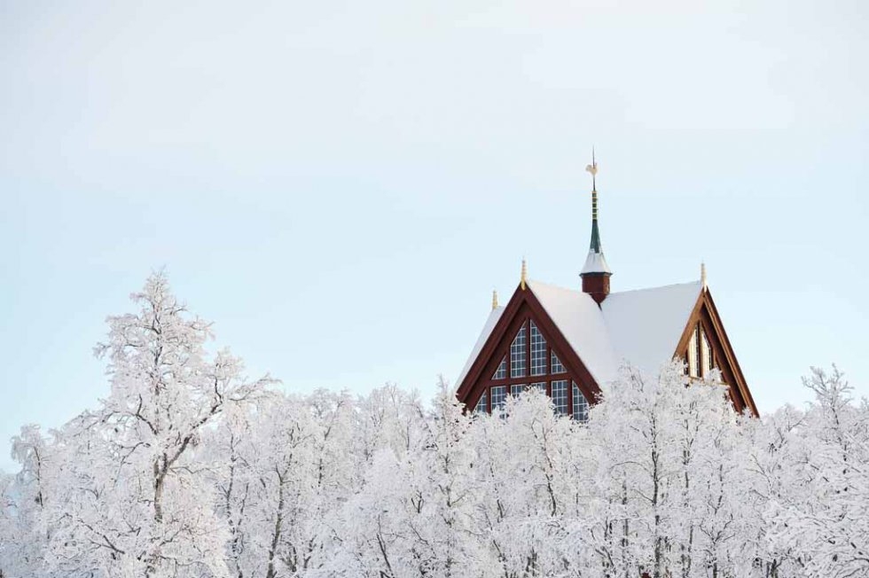 A church in Sweden's north. A church in Sweden's north.