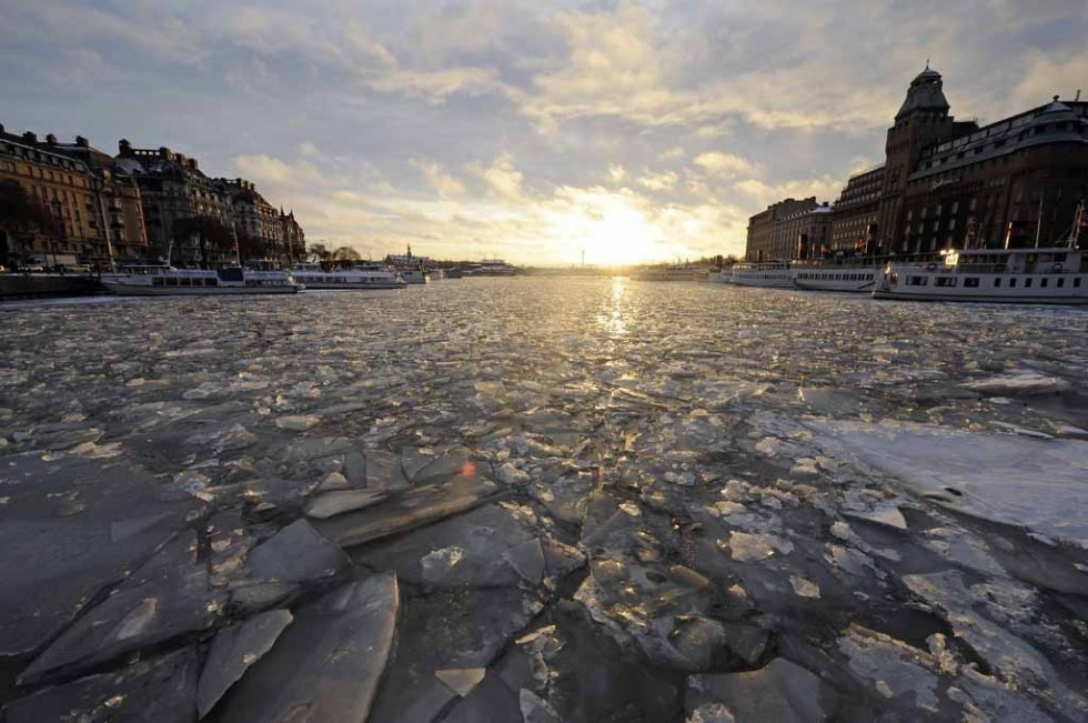 The Stockholm harbor. January, 2010. The Stockholm harbor. January, 2010.