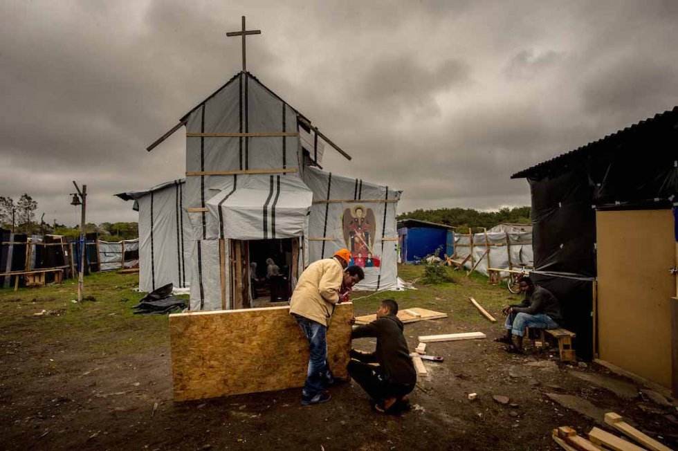 The Jungle's church in October, 2015. The Jungle's church in October, 2015.