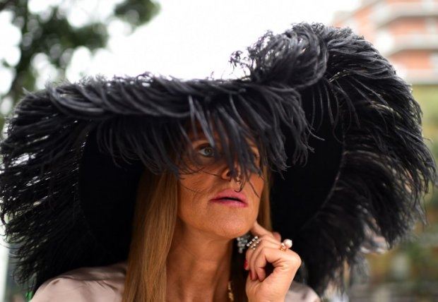 Vogue Japan's Italian editor-in-chief Anna Dello Russo arrives for a show on September 20 Vogue Japan's Italian editor-in-chief Anna Dello Russo arrives for a show on September 20