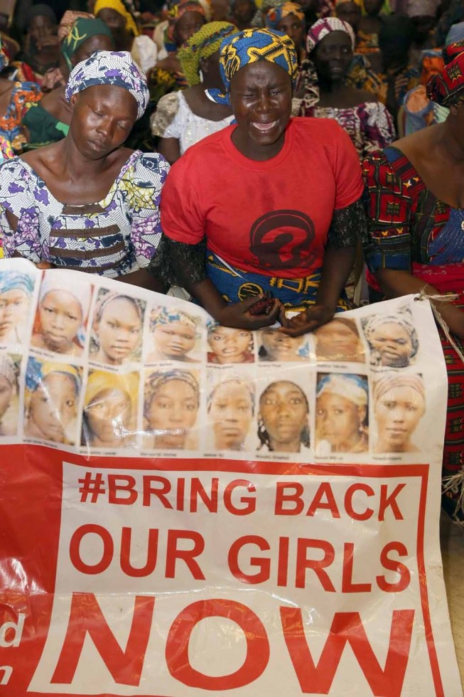 Mothers of the kidnapped Chibok girls at a rally in Abuja in January, 2016. Mothers of the kidnapped Chibok girls at a rally in Abuja in January, 2016.