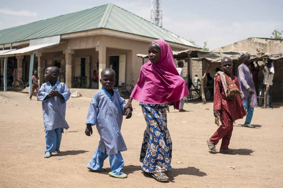 Children in Chibok in March, 2016. Children in Chibok in March, 2016.