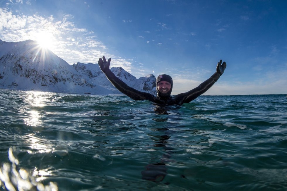 Selfie in the sea. Selfie in the sea.
