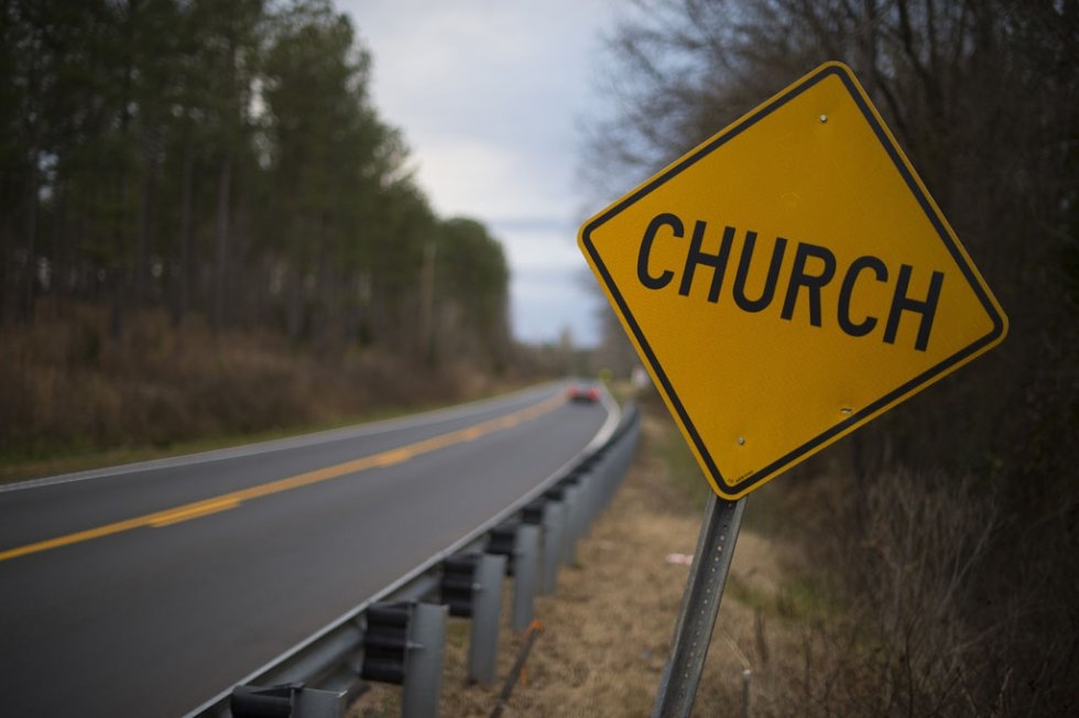 A road near Anderson, South Carolina, on February 16, 2016 A road near Anderson, South Carolina, on February 16, 2016