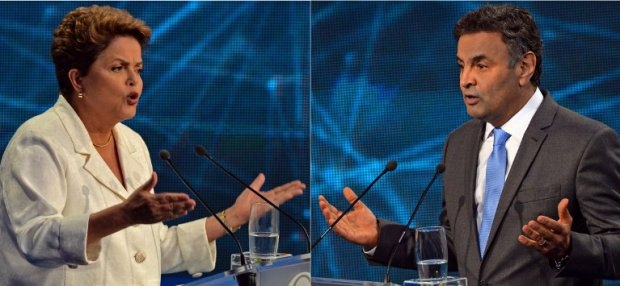 Presidential candidates Dilma Rousseff and Aecio Neves debate on TV in Sao Paulo on october 14, 2014 (AFP Photo / Nelson Almeida) Presidential candidates Dilma Rousseff and Aecio Neves debate on TV in Sao Paulo on october 14, 2014 (AFP Photo / Nelson Almeida)