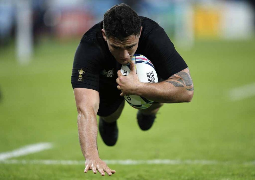 All Blacks hooker Codie Taylor scores. All Blacks hooker Codie Taylor scores.