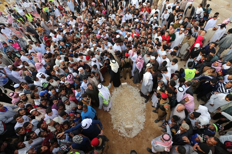 Mourners at the grave of King Abdullah on January 23, 2015 Mourners at the grave of King Abdullah on January 23, 2015